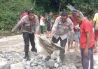 Banjir-Gerus-Jalan,-Kolaborasi-Jajaran-Polres-Sikka-–Pemkab–Masyarakat-Bangkitkan-Akses-Terputus