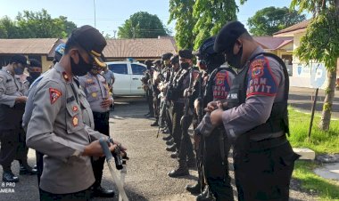 Cegah-Penyalahgunaan,-Wakapolres-Periksa-Senpi-Dinas-Anggotanya