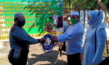 Rayakakan-Idul-Adha-1441-H,-Polres-Sikka-Sembelih-9-Hewan-Kurban