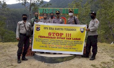 Operasi-Bina-Karuna-Turangga-2020,-Sat-Binmas-Polres-Sikka-Ajak-Masyarakat-Desa-Pogon-Untuk-Tidak-Bakar-Hutan-Dan-Lahan