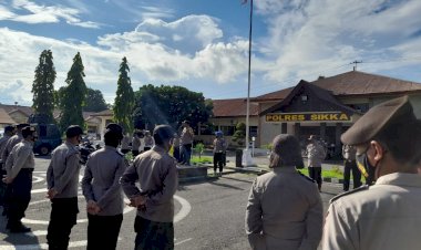 Pimpin-Apel-Pagi,-Kapolres-Sikka-:-Polres-Sikka-Akan-Mencanangkan-Pembangunan-Zona-Integritas