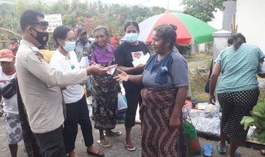 Polsek-Bola-Gandeng-Puskesmas-Bola-Laksanakan-Ops-Yustisi