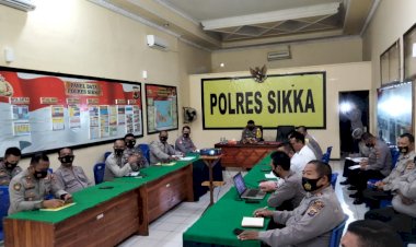 Pimpin-Anev-Bulanan,-Kapolres-Kembali-Ingatkan-Anggota-Disiplin-Patuhi-Prokes
