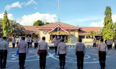 Pimpin-Apel-Pagi,-Kapolres-:-Tetap-Semangat-Dan-Patuhi-Protokol-Kesehatan