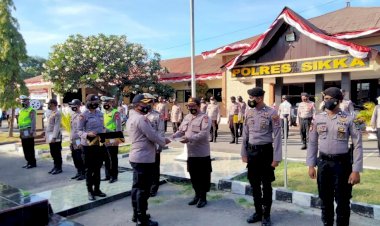 Pimpin-Apel-Pagi,-Kapolres-Beri-Penghargaan-Kepada-Pemenang-Lomba-Rangkaian-Hari-Bhayangkara-ke-75
