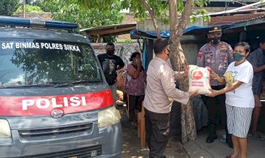 Baksos-dan-Penyerahan-Bantuan-50-Paket-Beras-Oleh-Kasat-Binmas-dan-Kasat-Tahti-Bersama-Anggota