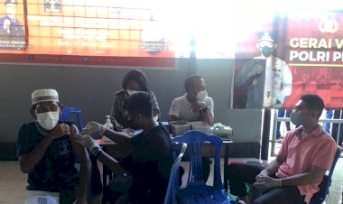 Gerai-Vaksinasi-Polri-Presisi-Vaksin-Moderna-&-Astra-Zaneca-Covid~19-Dosis,-Kedua-dan-Ketiga-(booster)-Di-Kantor-Rutan-Maumere