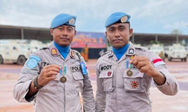 Berhasil-Laksanakan-Misi-Perdamaian-di-Afrika-Tengah,-Personel-Polda-NTT-Dapat-Medali-Penghargaan-dari-PBB