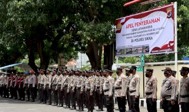 Kapolres-Sikka-Pimpin-Apel-Penyerahan-Siswa-Latja-Diktuba-Polri-Gel-II-Tahun-2022