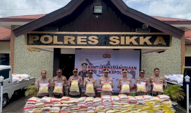 Polres-Sikka-dan-Polsek-Jajaran-Salurkan-Bantuan-Kemanusiaan-Kapolri-Kepada-Masyarakat