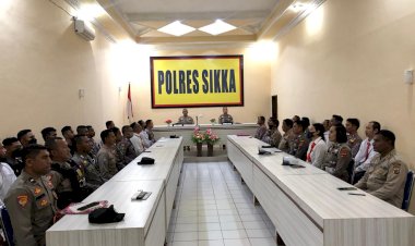JELANG-PERAYAAN-PASKAH,-POLRES-SIKKA-GELAR-LATIHAN-PRA-OPERASI-SAMANA-SANTA-TURANGGA-2023