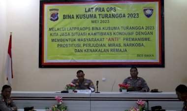 Kapolres-Sikka-Pimpin-Latpraops-Bina-Kusuma-Turangga-2023,-Berikan-Pelatihan-dan-Prosedur-Cara-Bertindak-Personil