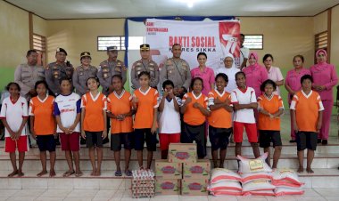 Hari-Bhayangkara-ke-77,-Polres-Sikka-Gelar-Bakti-Sosial