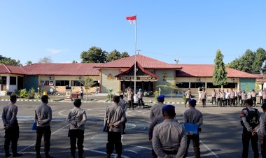 Apel-Jam-Pimpinan,-Kapolres-Tegaskan-Seluruh-Personil-Siapkan-Diri-Hadapi-Pemilu-2024