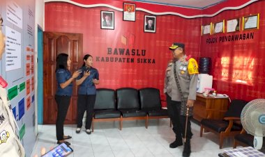 Jelang-Pemilu-2024,-Kapolres-Sikka-Kunjungi-Kantor-Bawaslu