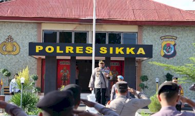 Kapolres-Sikka-Pimpin-Apel-Jam-Pimpinan,-Ini-Arahannya