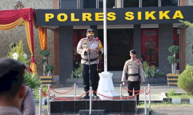 POLRES-SIKKA-LAKSANAKAN-APEL-GELAR-PASUKAN-SIAGA-BENCANA-DI-WILAYAH-KABUPATEN-SIKKA