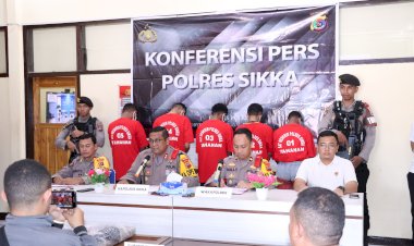 Polres-Sikka-Gelar-Konferensi-Pers-Kasus-Pengeroyokan