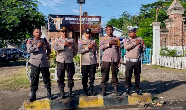 Pengamanan-Ibadah-Paskah-di-Gereja-Santo-Gabriel-Waioti-Berlangsung-Lancar