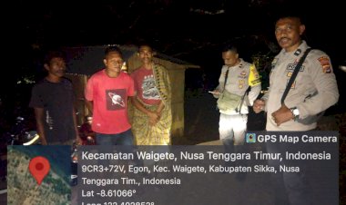 Piket-SPKT-Polsek-Waigete-Polres-Sikka-Melaksanakan-Patroli-Rutin