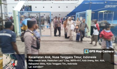 Pengamanan-kedatangan-dan-Keberangkatan-KM.-UMSINI-Oleh-KP3-Laut-Maumere