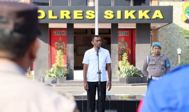 Pimpin-Apel-Pagi,-Kasatres-Narkoba-Iptu-Muslikan-Sara,-S.M.,-M.M.,-Selaku-Pawas-Sampaikan-Beberapa-Hal-Berikut