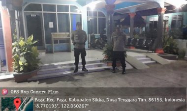 Amankan-Obyek-Vital-dan-Fasilitas-Umum-:-Polsek-Paga-Intensifkan-Patroli-Rutin