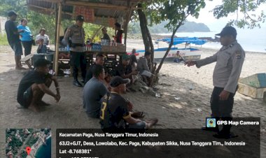 Kegiatan-Patroli-Rutin-oleh-Piket-Jaga-SPKT-Regu-3-Polsek-Paga-Polres-Sikka