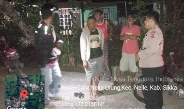 Gelar-Patroli-Malam,-Polsek-Lela-Menyapa-Dan-Memberi-Imbauan-Kepada-Masyarakat