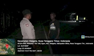 PIKET-JAGA-SPKT-REGU-II-POLSEK-WAGETE-POLRES-SIKKA-LAKSANAKAN-PATROLI-DIALOGIS