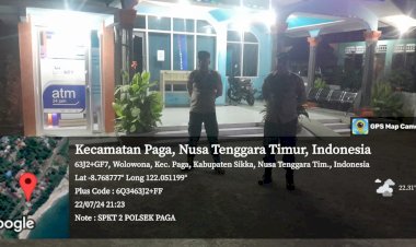 Patroli-Rutin-oleh-Polsek-Paga:-Pastikan-Keamanan-Obyek-Vital-di-Kabupaten-Sikka