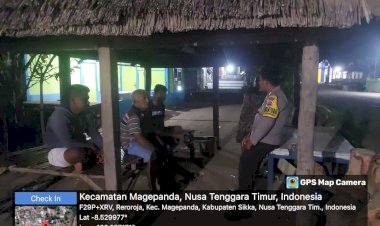 Patroli-Malam-Pos-Pol-Ndete-Polsek-Alok:-Warga-Desa-Reroroja-Rasakan-Dampak-Positif-Keamanan