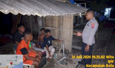 Polsek-Bola-Gelar-Patroli-Malam,-Warga-Bola-Kini-Lebih-Tenang