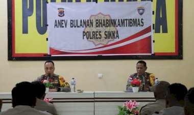 Polres-Sikka-Gelar-ANEV-Bulanan-Bhabinkamtibmas:-Evaluasi-dan-Arahan-Strategis-Menjelang-Pilkada