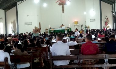 POLSEK-NELLE-LAKSANAKAN-PENGAMANAN-IBADAH-MISA-SYUKUR