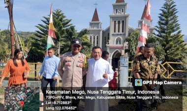 Piket-SPKT-Regu-II-Polsubsektor-Mego-Melaksanakan-Patroli-Tempat-Ibadah-/-Gereja-Paroki-Santa-Maria-Immaculata
