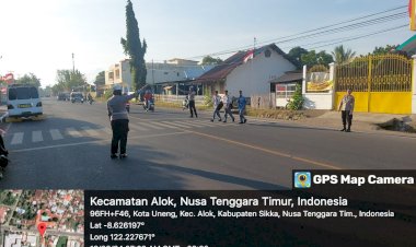Sat-Lantas-Polres-Sikka-Laksanakan-Pengaturan-Lalu-Lintas-(-Strong-Point-Pagi-),-dan-Penertiban-Kendaraan-Bermotor