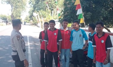 Wujudkan-Sitkamtibmas-Kondusif,-Piket-SPKT-II-Polsek-Waigete-Rutin-Patroli