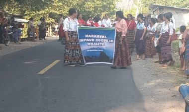 POLSEK-WAIGETE-PAM-KARNAWAL-TK/PAUD-GUGUS-III-WAIGETE-DALAM-RANGKA-MEMERIAHKAN-HUT-KEMERDEKAAN-RI-KE-79-TAHUN-2024