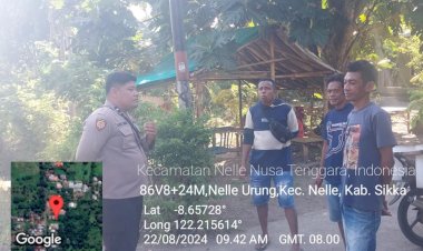 POLSEK-NELLE-POLRES-SIKKA-RUTIN-LAKSANAKAN-PATROLI-SAMBANG-WARGA