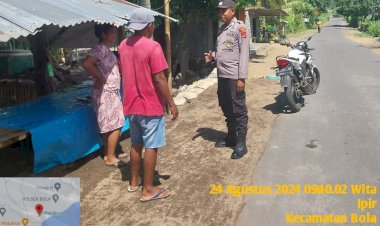 POLSEK-BOLA-POLRES-SIKKA-RUTIN-LAKSANAKAN-PATROLI-DAN-SAMBANH-WARGA
