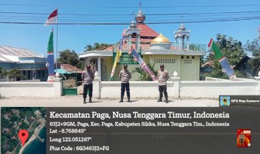 Polsek-Paga-Gelar-Patroli-di-Tempat-Ibadah-untuk-Jaga-Keamanan-Warga