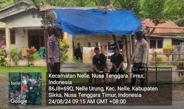 POLSEK-NELLE-POLRES-SIKKA-RUTIN-LAKSANAKAN-PATROLI-SAMBANG-WARGA
