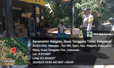 Ciptakan-Sitkamtibmas-Kondusif-Jelang-Pelaksanaan-Tahapan-Pilkada-Kab.Sikka-l,Piket-SPKT-II-Polsek-Waigete-Rutin-Patroli