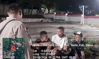 POLSEK-NELLE-POLRES-SIKKA-RUTIN-LAKSANAKAN-PATROLI-SAMBANG-WARGA