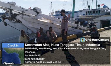 Jaga-Keamanan-Pelabuhan-L.-Say-dan-Pelabuhan-Rakyat-Wuring,-Personil-KP3-Laut-Maumere-Lakukan-Patroli