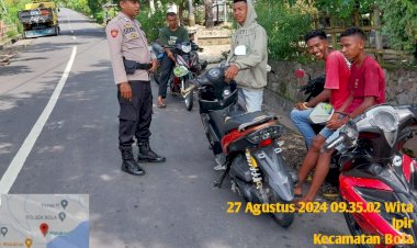 POLSEK-BOLA-POLRES-SIKKA-RUTIN-LAKSANAKAN-PATROLI-DAN-SAMBANH-WARGA