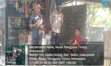 POLSEK-NELLE-POLRES-SIKKA-RUTIN-LAKSANAKAN-PATROLI-SAMBANG-WARGA