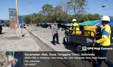 PATROLI-RUTIN-PIKET-POSPOL-KPPP-LAUT-POLSEK-ALOK-POLRES-SIKKA--JAGA-KEAMANAN--AREAL-PELABUHAN-MENJELANG-PEMILUKADA-SERENTAK