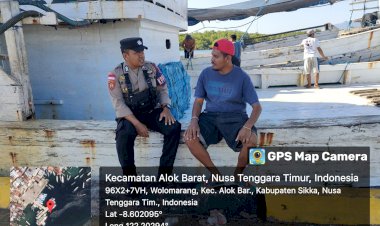 PIKET-POSPOL-KPPP-LAUT-POLSEK-ALOK-POLRES-SIKKA--JAGA-KEAMANAN-AREAL-PELABUHAN-MENJELANG-PEMILUKADA-SERENTAK